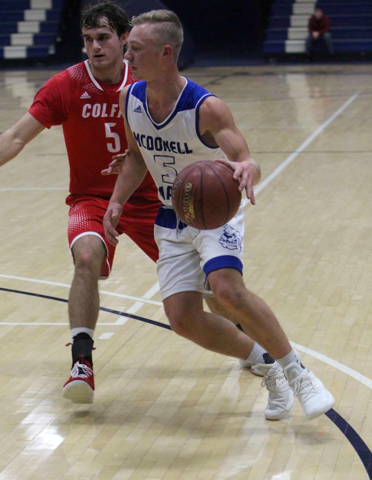 McDonell boys basketball vs Colfax at UW-Stout 12-1-18